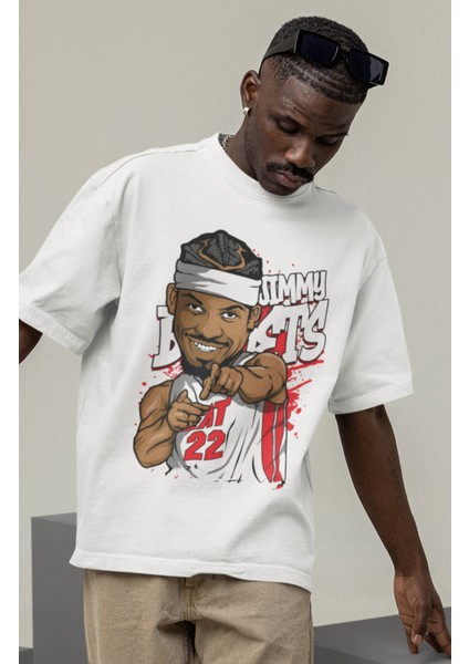 Jimmy Butler Baskılı T-Shirt, Erkek-Kadın Basketbol Temalı Tişört