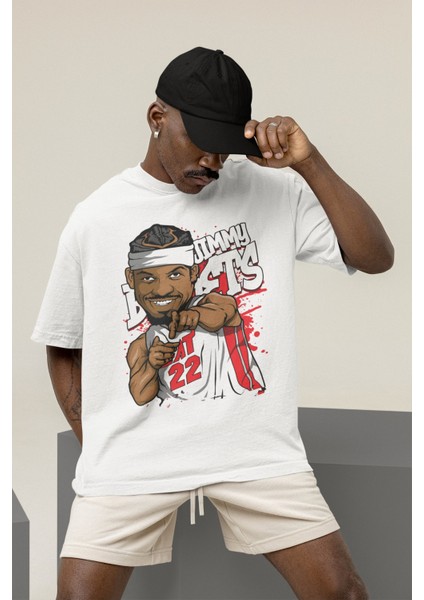 Jimmy Butler Baskılı T-Shirt, Erkek-Kadın Basketbol Temalı Tişört