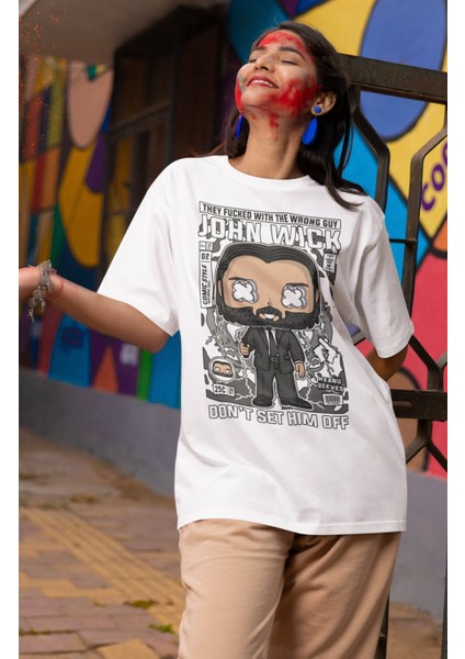 John Wick Yazılı Tshirt Unisex Mini John Wick Film Baskılı T-Shirt