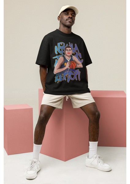 Unisex Nikola Jokic Baskılı T-Shirt Erkek-Kadın Basketbol Temalı T-Shirt modelleri