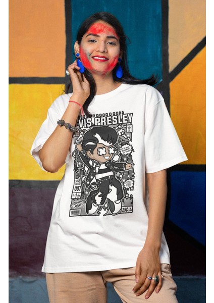 Elvis Presley Yazılı Tshirt Unisex Elvis Presley Baskılı T-Shirt
