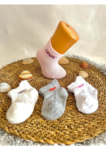 Love Yazılı Patik Çorap(4 Çift)