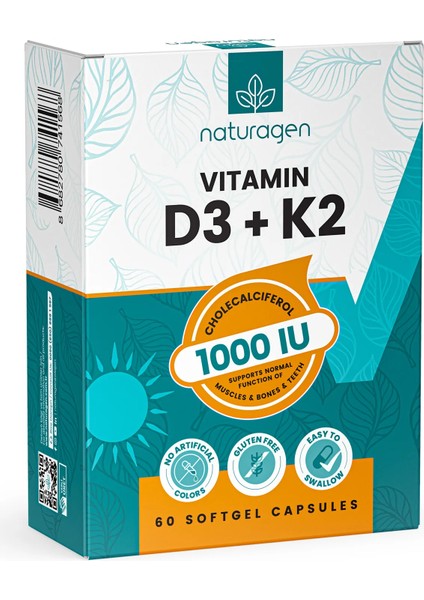 Vitamin D3 + K2 1000 Iu 60 Kapsül