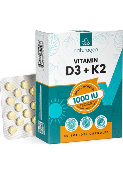 Vitamin D3 + K2 1000 Iu 60 Kapsül