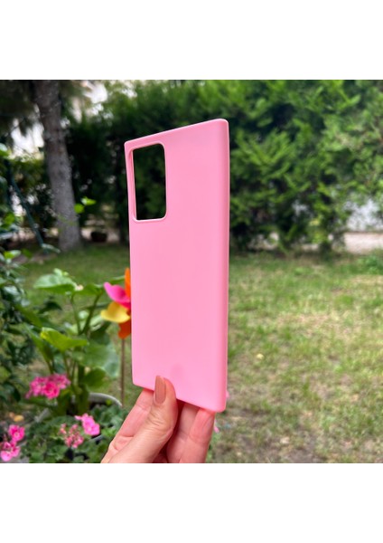 Samsung Galaxy Note 20 Ultra Pembe Yumuşak Silikon Kılıf