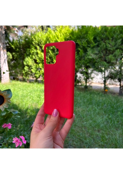 Oppo A94 Içi Süet Tasarımı Kırmızı Silikon Kılıf