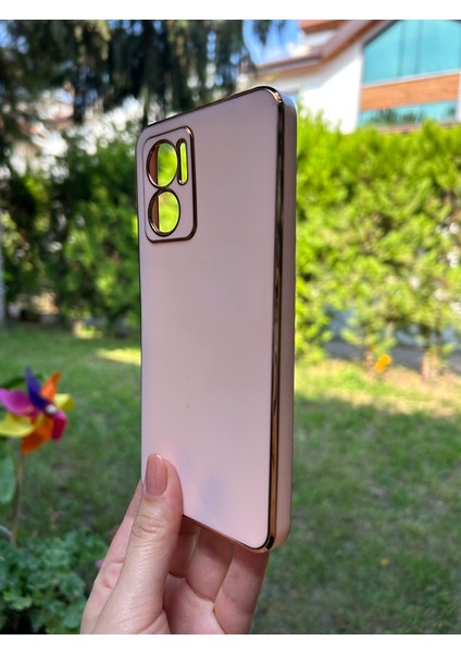 Xiaomi Redmi Note 11E Bakır Detaylı Pudra Parlak Silikon Kılıf