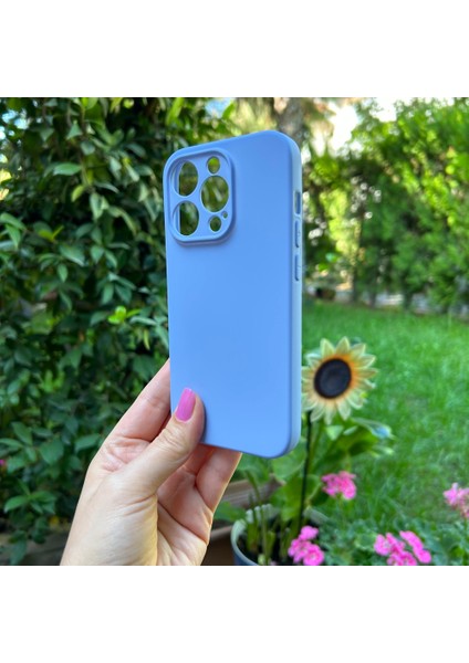 Apple iPhone 14 Pro Içi Süet Tasarımı Lila Silikon Kılıf
