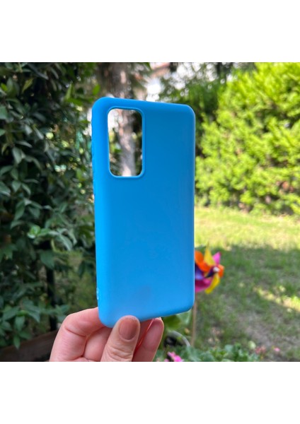 Huawei P40 Mavi Yumuşak Silikon Kılıf