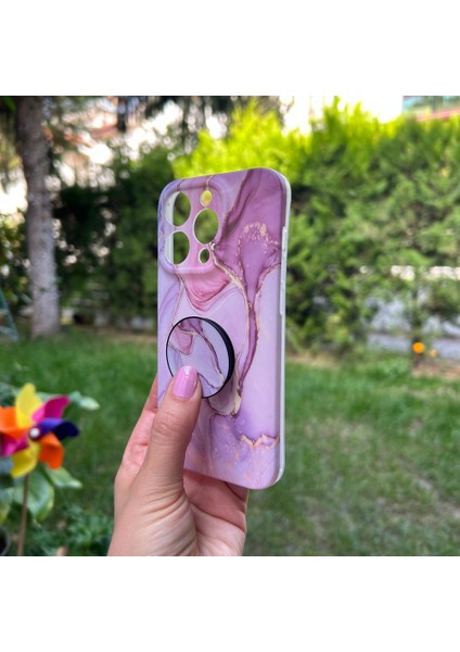 Apple iPhone 14 Pro Pembe Mermer Görünümlü Kılıf