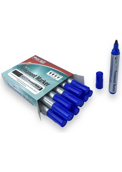 Protex Koli Kalemi Permanent Marker Mavi 12'li Paket fiyatları
