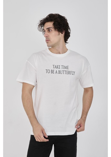 Sırt Baskılı Oversize Tişört