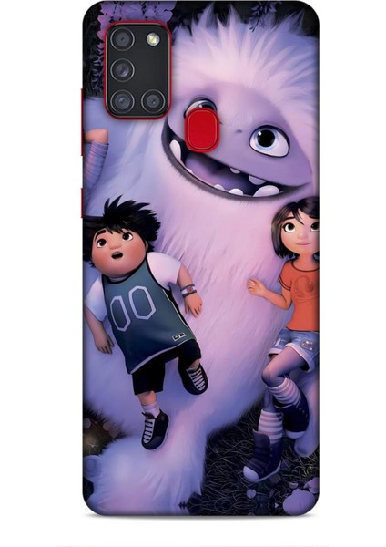 Samsung Galaxy A21S Kılıf Animasyon 1 Yeti Efsanesi Beyaz Telefon Kılıfı