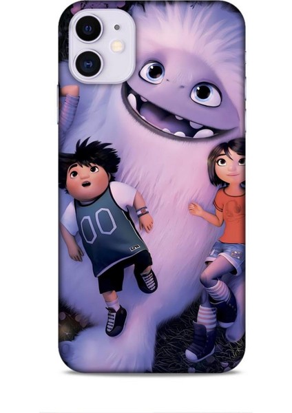 Apple iPhone 11 Kılıf Animasyon 1 Yeti Efsanesi Beyaz Telefon Kılıfı