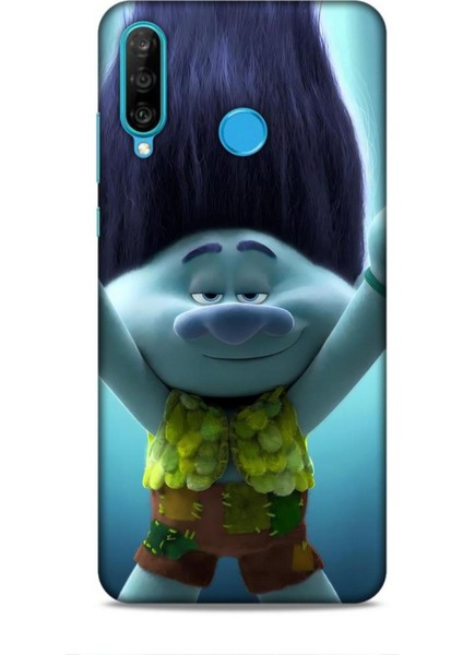 Huawei P30 Kılıf Animasyon 10 Trolls Branch Turkuaz Full Hd Kılıf