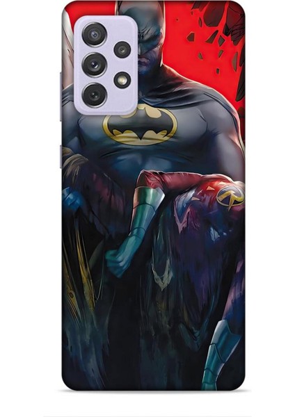Samsung Galaxy A72 Kılıf Animasyon 8 Batman Siyah Baskılı Kılıf