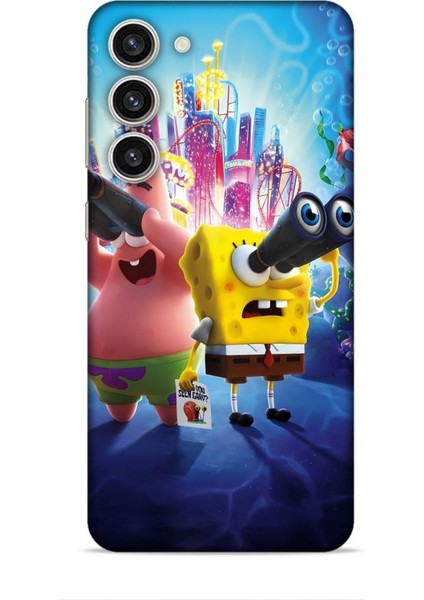 Samsung Galaxy S24 Plus Kılıf Animasyon 2 Sünger Bob Mavi Kapak