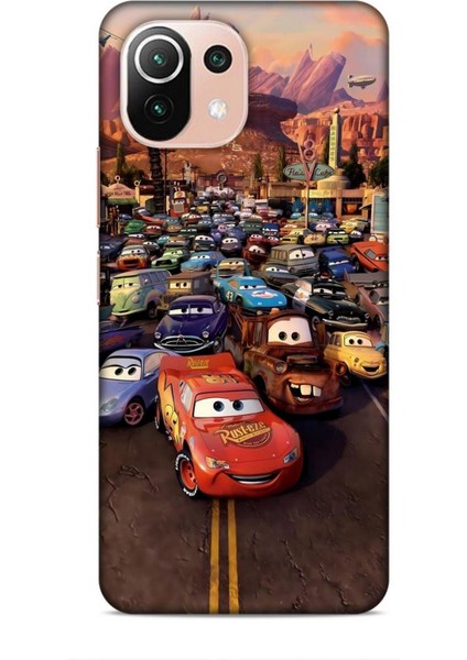 Xiaomi 11 Lite 5g Kılıf Animasyon 30 Arabalar Kenarları Şeffaf Kapak