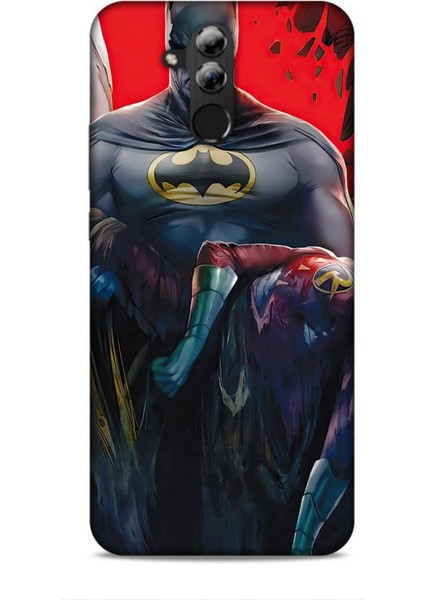 Huawei Mate 20 Lite Kılıf Animasyon 8 Batman Siyah Baskılı Kılıf