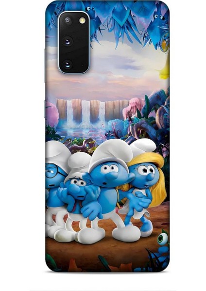 Samsung Galaxy S20 Kılıf Animasyon 29 Şirinler Leke Tutmaz Kapak