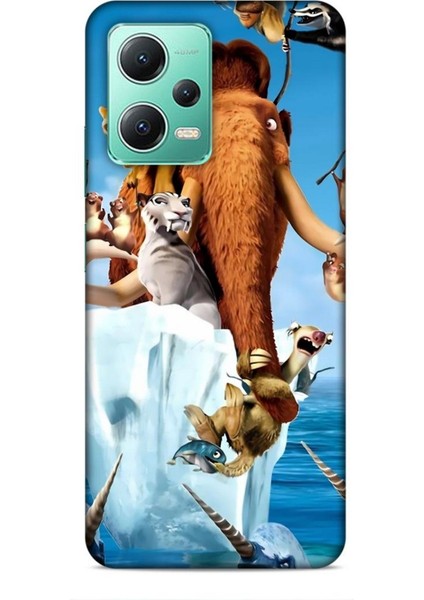 Xiaomi Poco X5 5g Kılıf Animasyon 15 Buz Devri Kahverengi Kalın Silikon