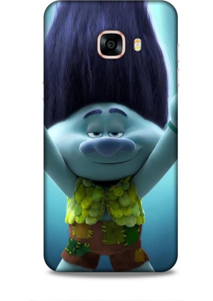 Samsung Galaxy C5 Kılıf Animasyon 10 Trolls Branch Turkuaz Full Hd Kılıf