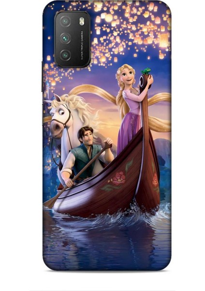 Xiaomi Poco M3 Kılıf Animasyon 25 Rapunzel Soyulmayan Kılıf
