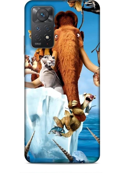 Xiaomi Redmi Note 11 Pro Kılıf Animasyon 15 Buz Devri Kahverengi Kalın Silikon