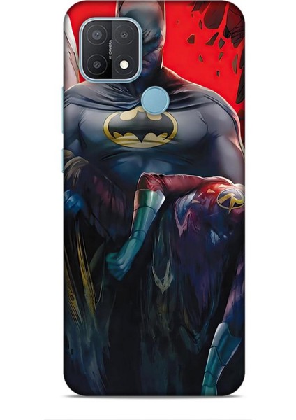 Oppo A15 Kılıf Animasyon 8 Batman Siyah Baskılı Kılıf