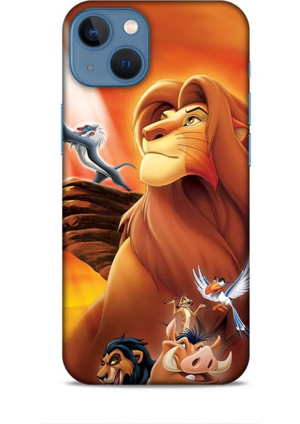 Apple iPhone 13 Mini Kılıf Animasyon 23 Aslan Kral Telefon Kabı
