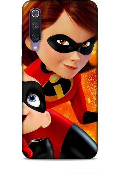 Xiaomi Mi 9 Se Kılıf Animasyon 7 Inanılmaz Aile Kırmızı Desenli Kılıf