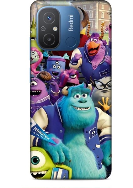 Xiaomi Redmi 12 Kılıf Animasyon 20 Sevimli Canavarlar Renkli Kılıf
