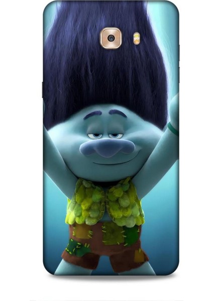 Samsung Galaxy C9 Pro Kılıf Animasyon 10 Trolls Branch Turkuaz Full Hd Kılıf