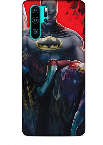 Huawei P30 Pro Kılıf Animasyon 8 Batman Siyah Baskılı Kılıf