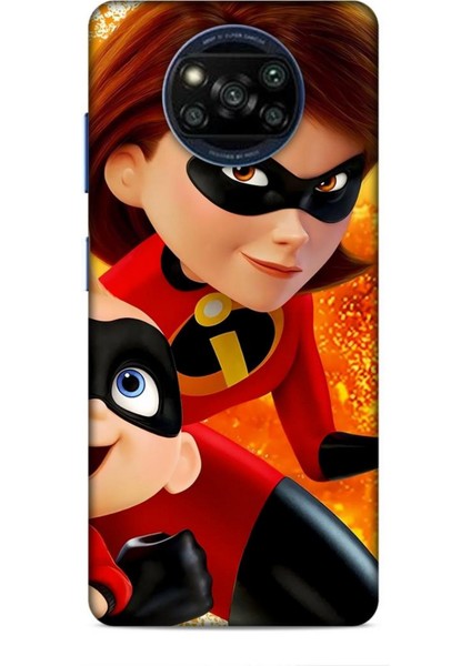 Xiaomi Poco X3 Pro Kılıf Animasyon 7 Inanılmaz Aile Kırmızı Desenli Kılıf