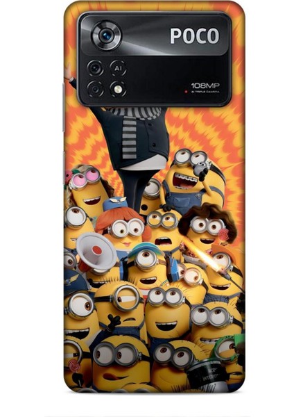 Xiaomi Poco X4 Pro 5g Kılıf Animasyon 24 Minyonlar Darbe Emici Kılıf