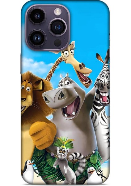 Apple iPhone 14 Pro Max Kılıf Animasyon 26 Madagascar Soft Kapak