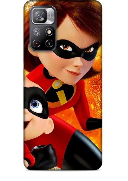 Xiaomi Poco M4 Pro 5g Kılıf Animasyon 7 Inanılmaz Aile Kırmızı Desenli Kılıf