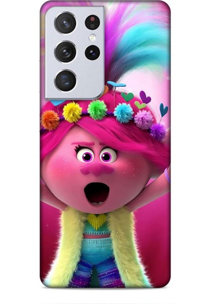 Samsung Galaxy S21 Ultra Kılıf Animasyon 11 Troller Pembe 4K Baskılı Kılıf