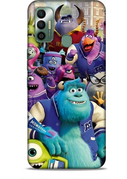Tecno Spark 7t Kılıf Animasyon 20 Sevimli Canavarlar Renkli Kılıf