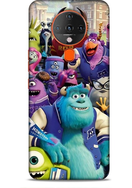 Tecno Spark 6 Go Kılıf Animasyon 20 Sevimli Canavarlar Renkli Kılıf