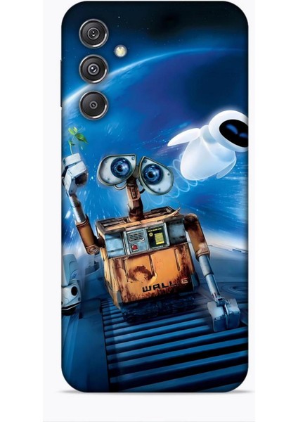 Samsung Galaxy M34 5g Kılıf Animasyon 12 Wall E Lacivert Tasarım Kılıf