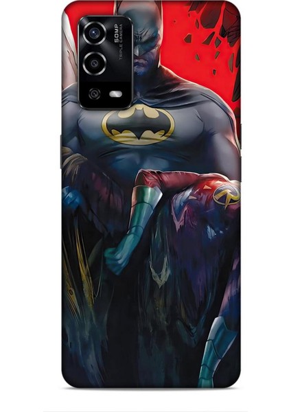 Oppo A55 4g Kılıf Animasyon 8 Batman Siyah Baskılı Kılıf