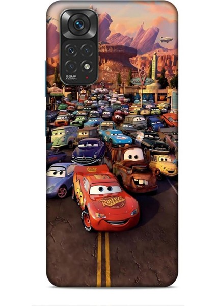 Xiaomi Redmi Note 11 Kılıf Animasyon 30 Arabalar Kenarları Şeffaf Kapak