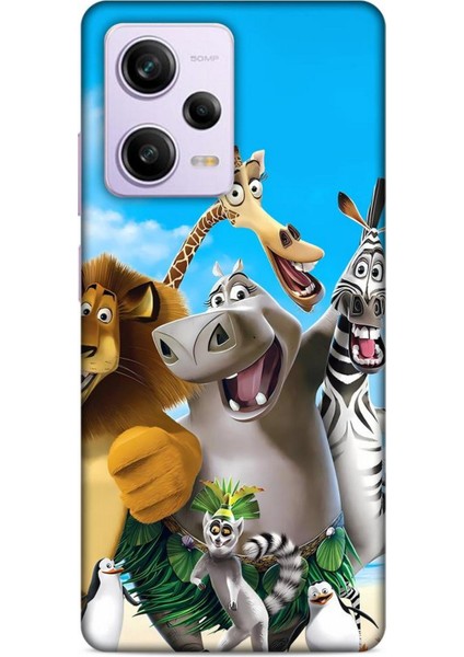 Xiaomi Redmi Note 12 Pro 4g Kılıf Animasyon 26 Madagascar Soft Kapak