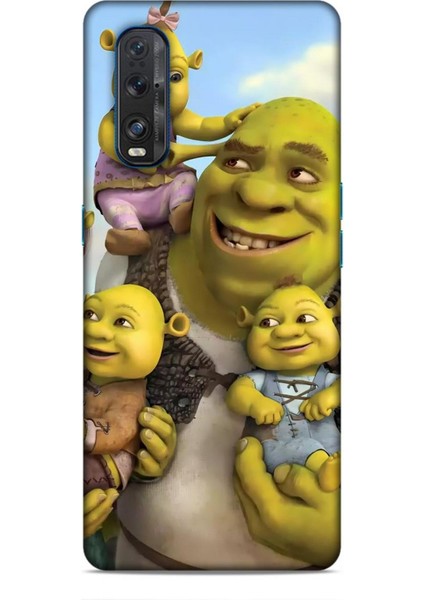 Oppo Find X2 Kılıf Animasyon 16 Shrek Yeşil Kılıf