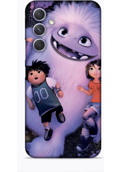 Samsung Galaxy A55 Kılıf Animasyon 1 Yeti Efsanesi Beyaz Telefon Kılıfı