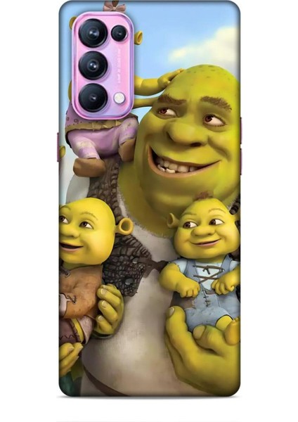 Oppo Reno 5 Pro Kılıf Animasyon 16 Shrek Yeşil Kılıf