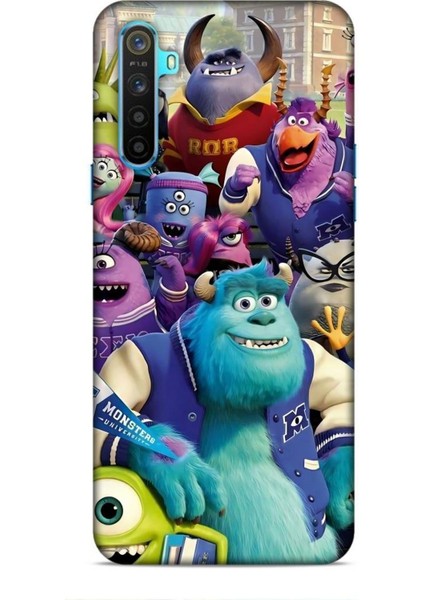 Realme 6i Kılıf Animasyon 20 Sevimli Canavarlar Renkli Kılıf