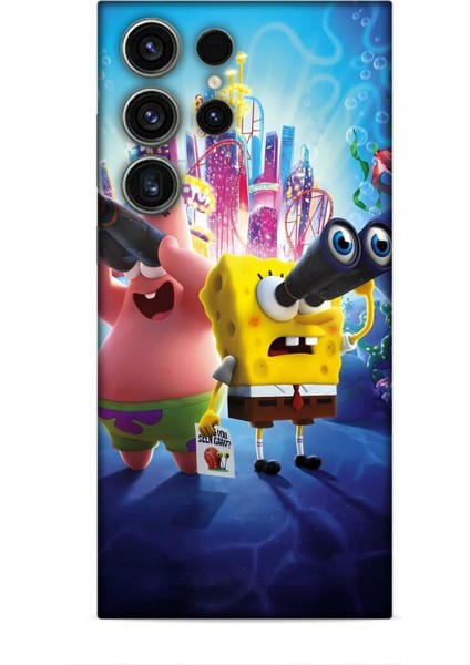 Samsung Galaxy S24 Ultra Kılıf Animasyon 2 Sünger Bob Mavi Kapak